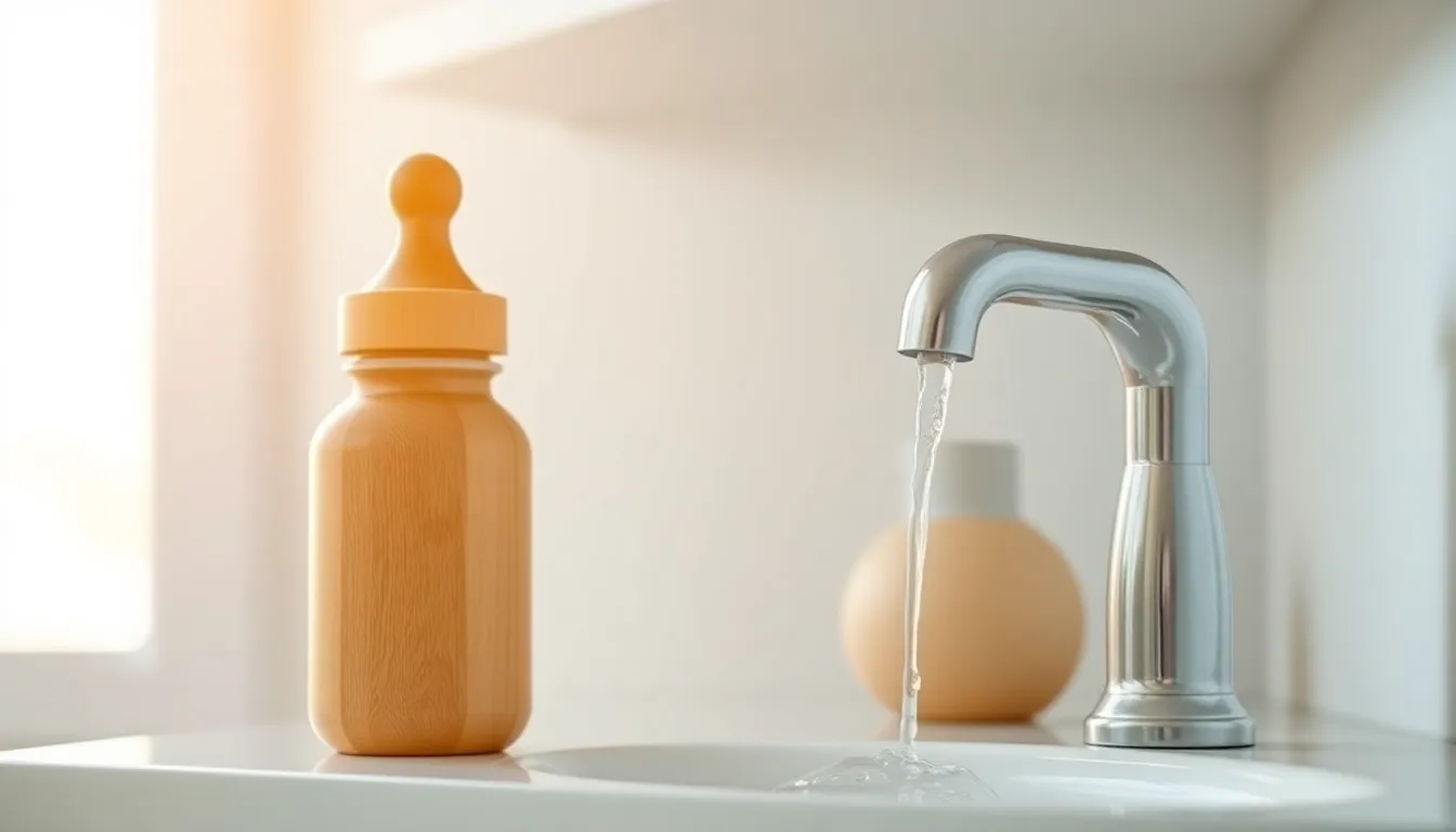 아기의 귀를 부드럽게 만지는 엄마의 손