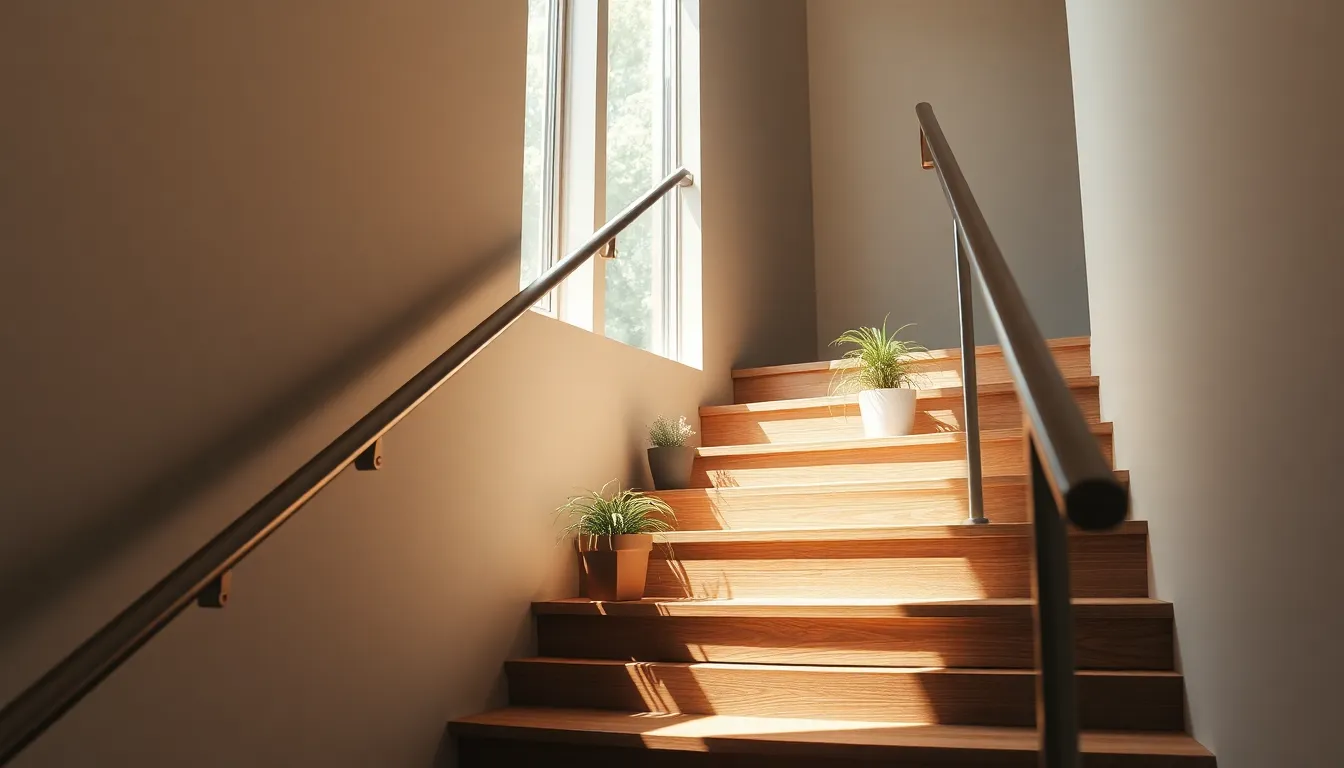 계단을 오르는 사람