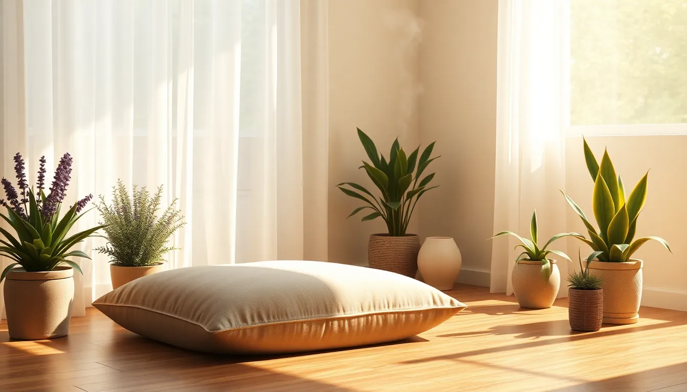 고요하게 명상하는 사람의 모습