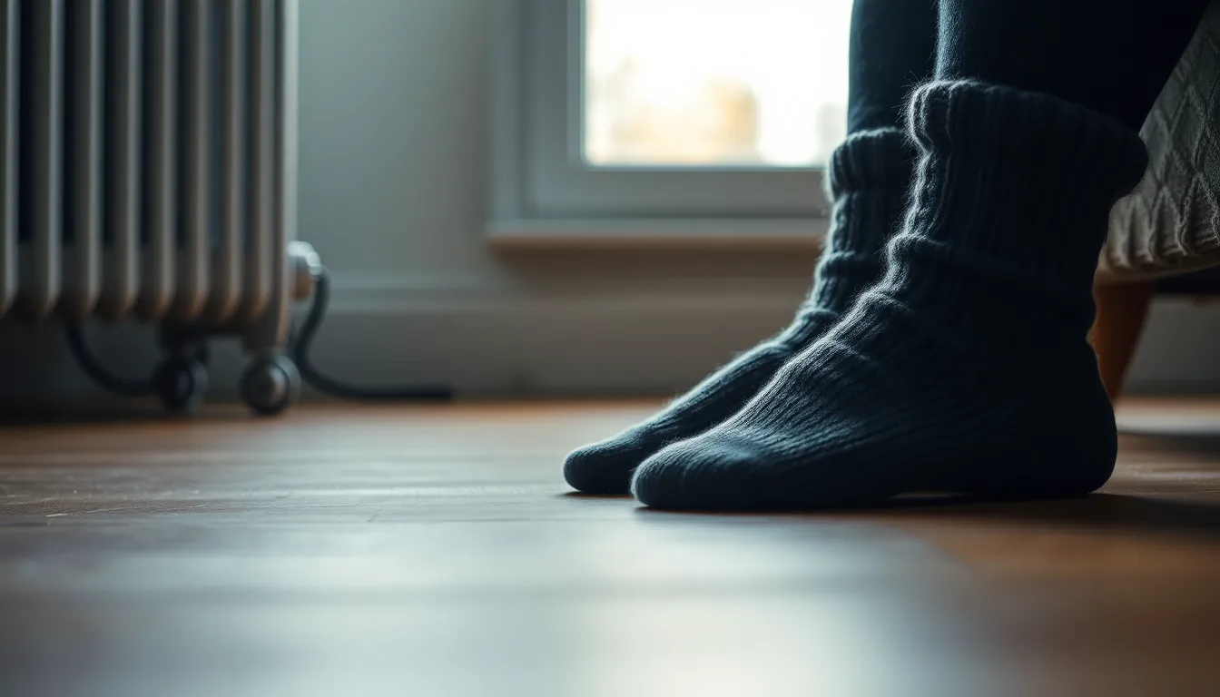 따뜻한 물에 발을 담그고 있는 사람의 모습