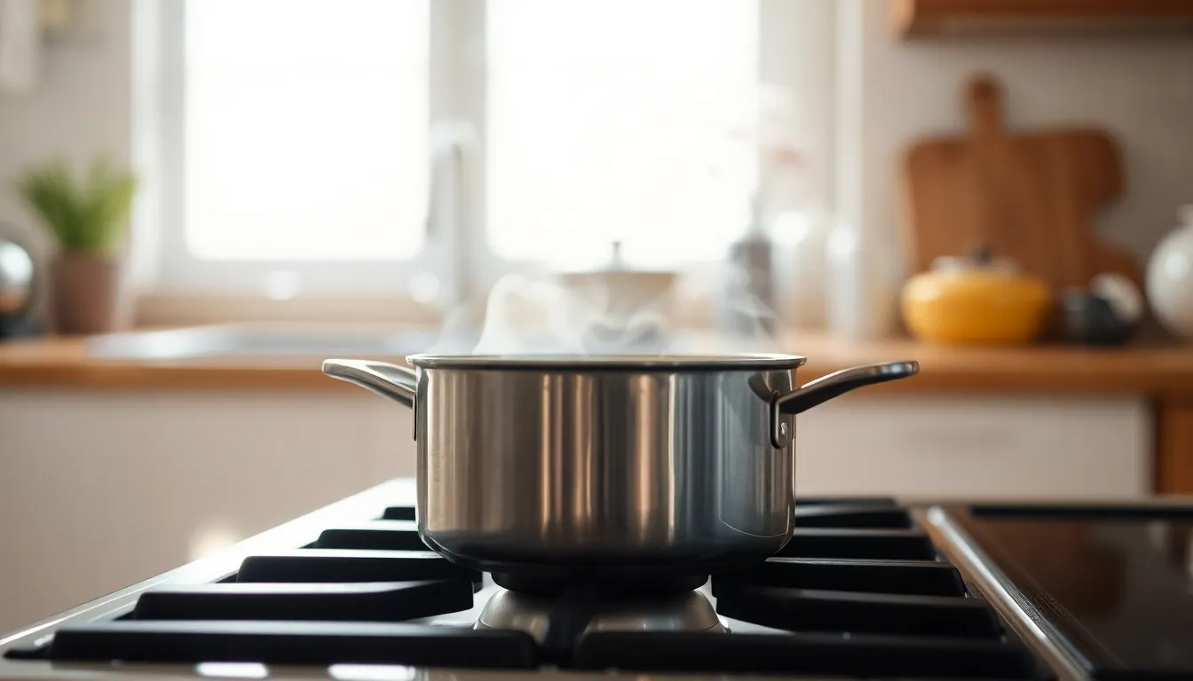 요리 연기, 폐암의 숨은 주범? 여성 폐암 위험 2 환기팬이 설치된 깨끗한 주방에서 요리하는 사람의 모습