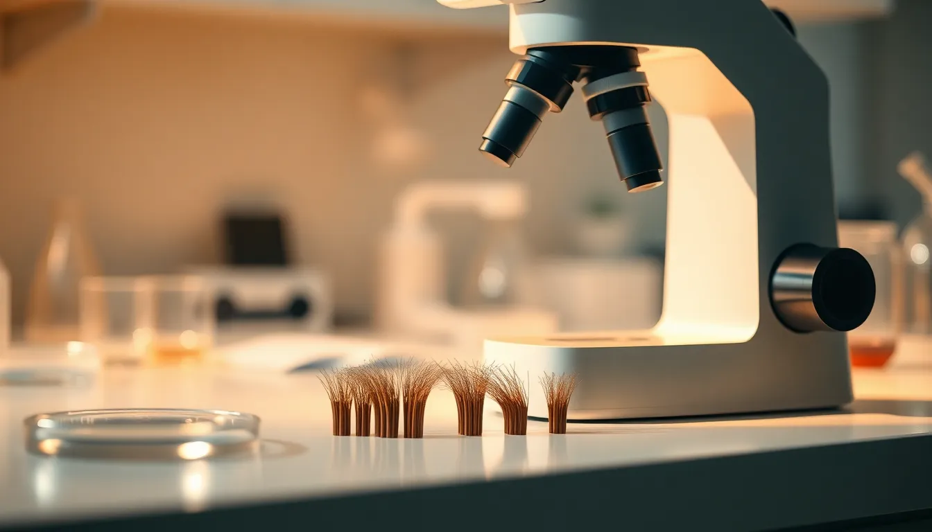 AI 현미경으로 분석된 모발 이미지