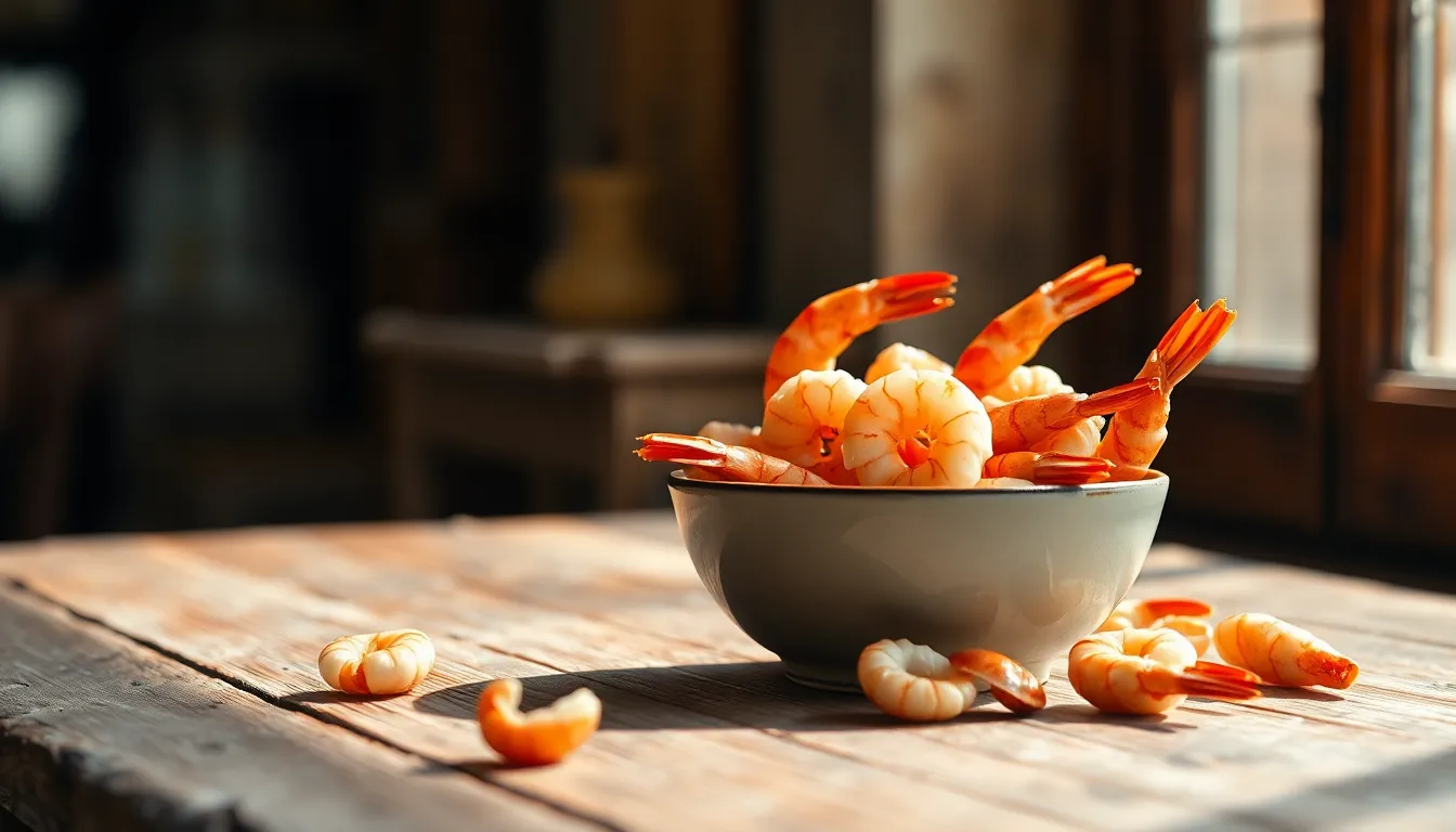 새우 껍질을 말려 가루로 만든 모습