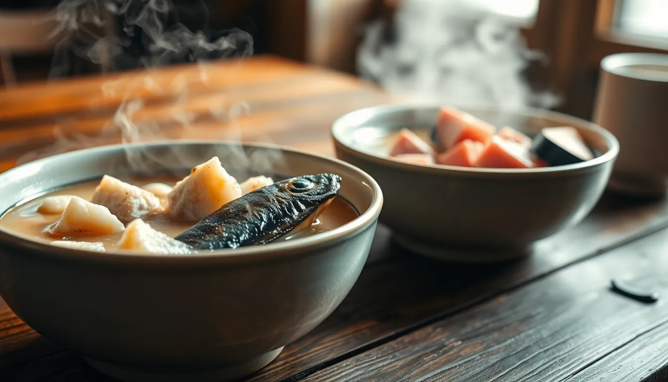 신선한 고등어와 참치회