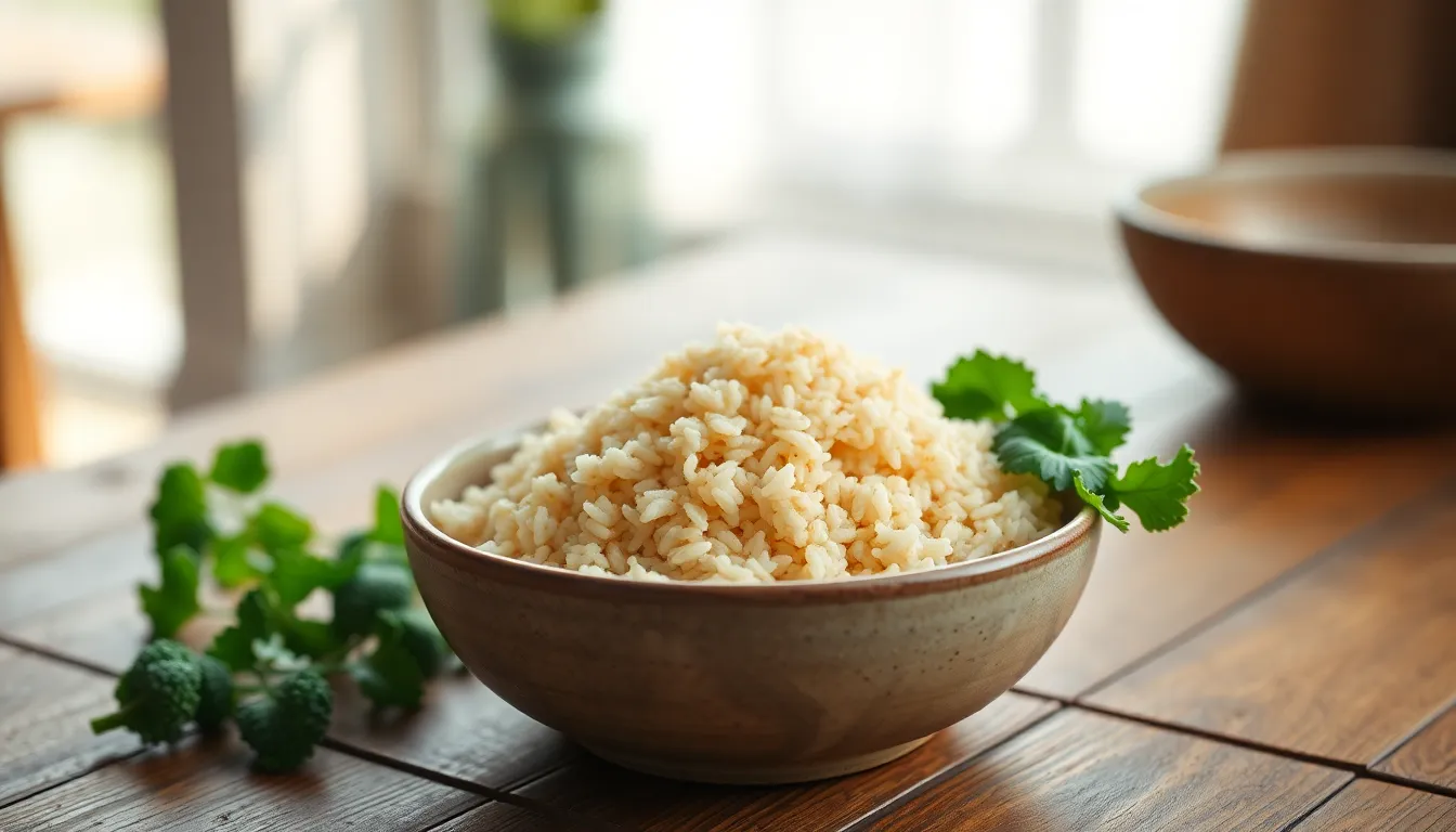 현미와 곡물이 담긴 그릇