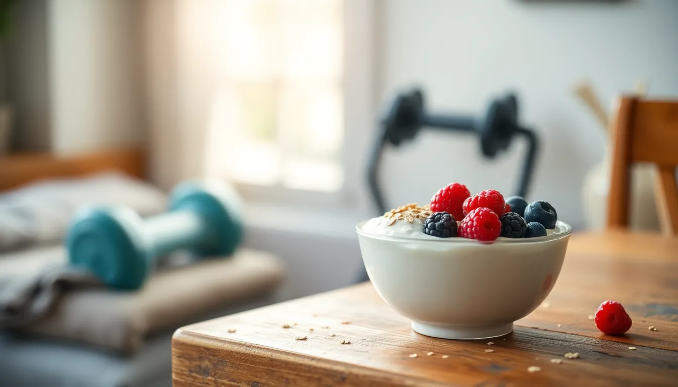 류신 단백질: 근손실 방지 & 근육 성장 촉진 비법 2 운동 후 류신이 풍부한 식단으로 근육을 회복하고 있는 사람의 모습
