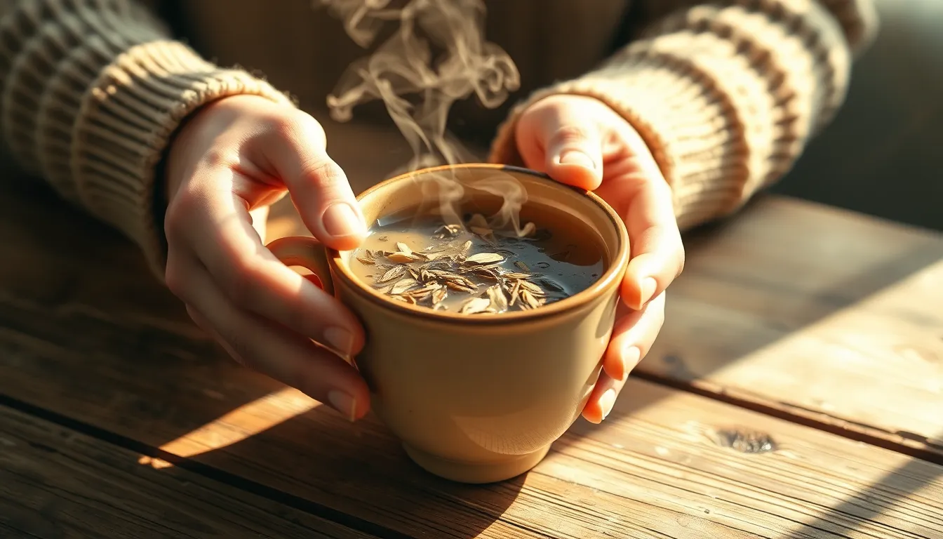 수족냉증, '이 습관'으로 근본 해결! 2 따뜻한 물을 마시는 여성의 모습