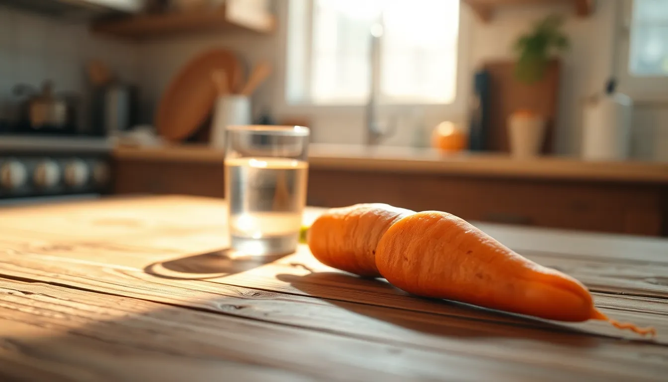 신선한 당근과 눈 건강을 상징하는 이미지