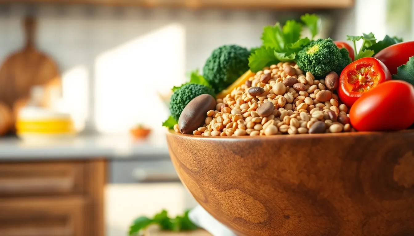 다양한 식이섬유 식품들