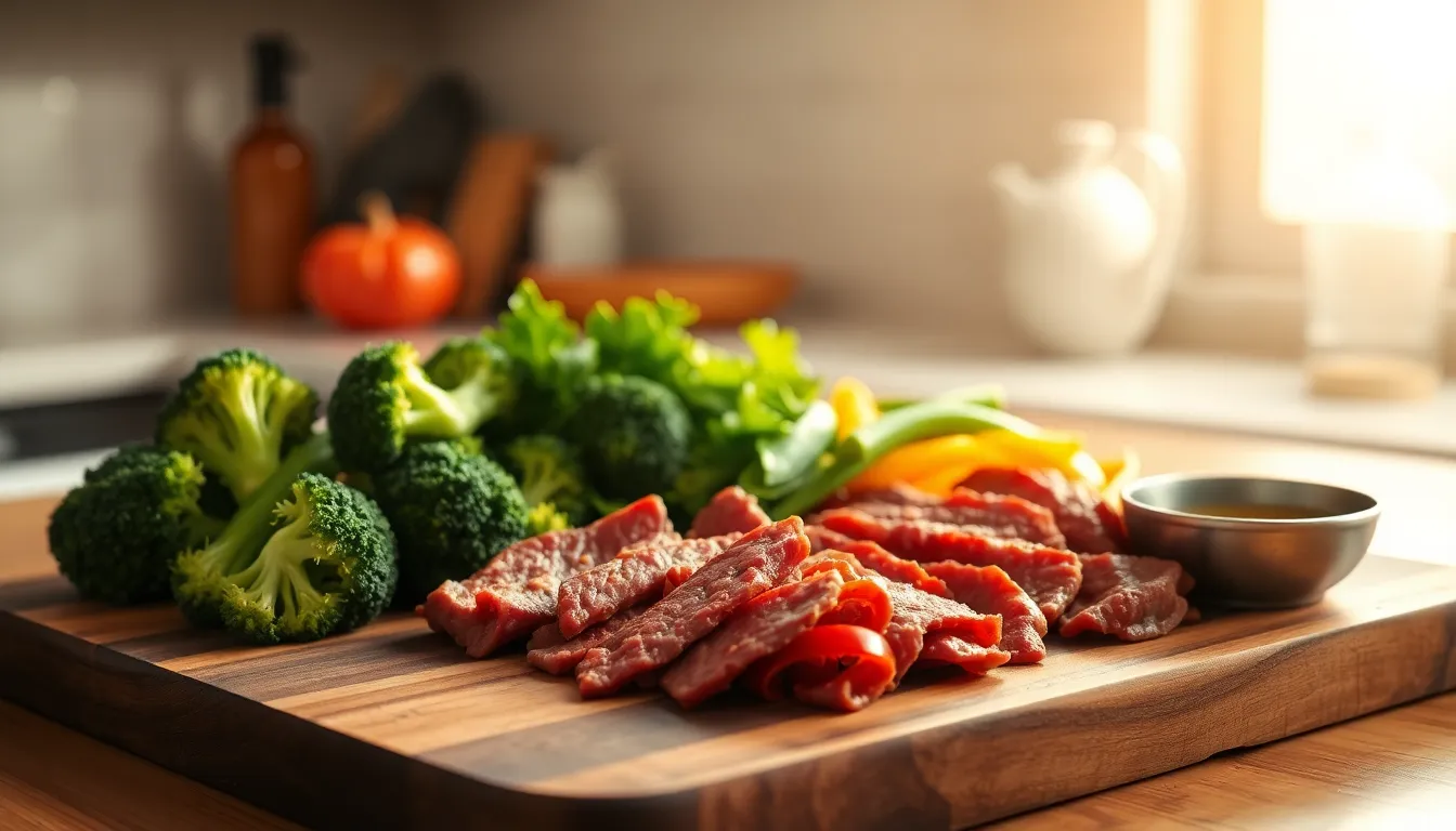 운동 후 소고기 섭취로 근육 회복을 돕는 모습