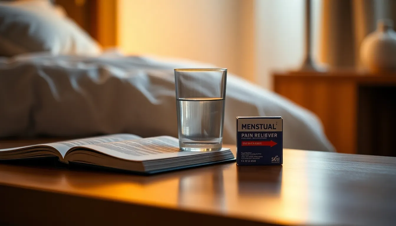 생리통 약을 먹는 여성