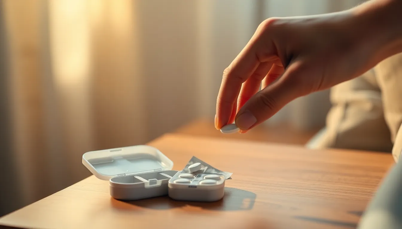 올바른 진통제 복용을 위한 약병과 복약안내문 이미지