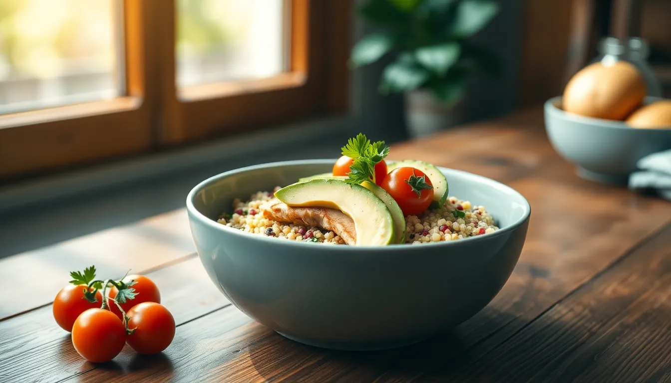 다양한 색깔의 신선한 채소와 과일이 담긴 식단