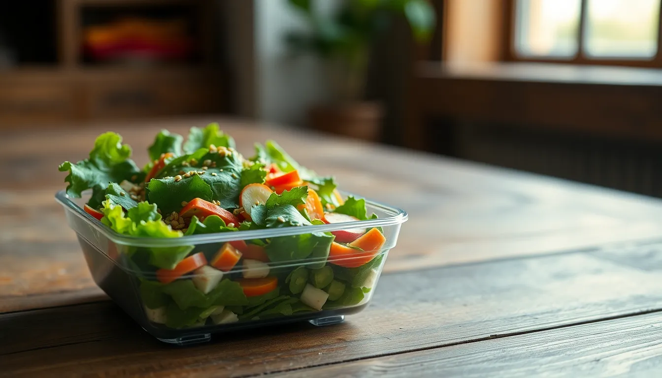 직장인 점심 샐러드 도시락 만들기 2 신선한 채소 보관 용기