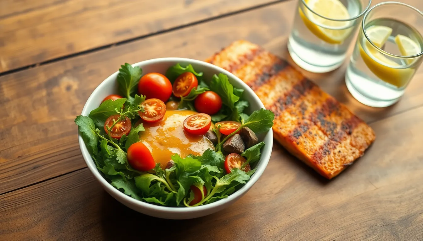 다양한 건강 채소와 통곡물