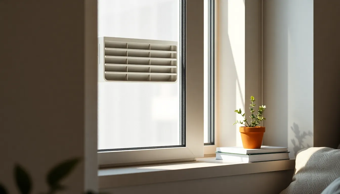 벽걸이 에어컨이 설치된 깔끔한 원룸 내부