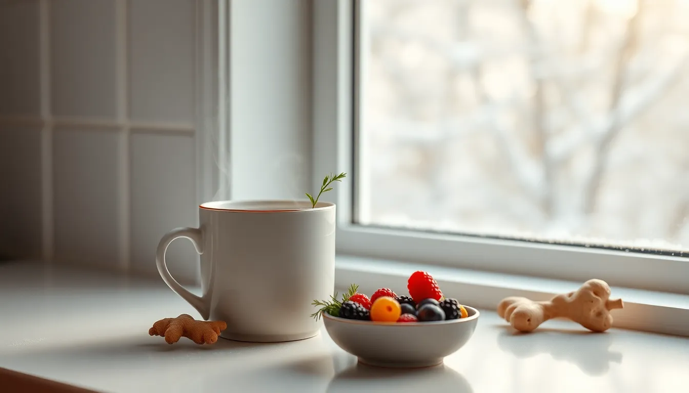 면역력 강화에 좋은 신선한 과일과 채소