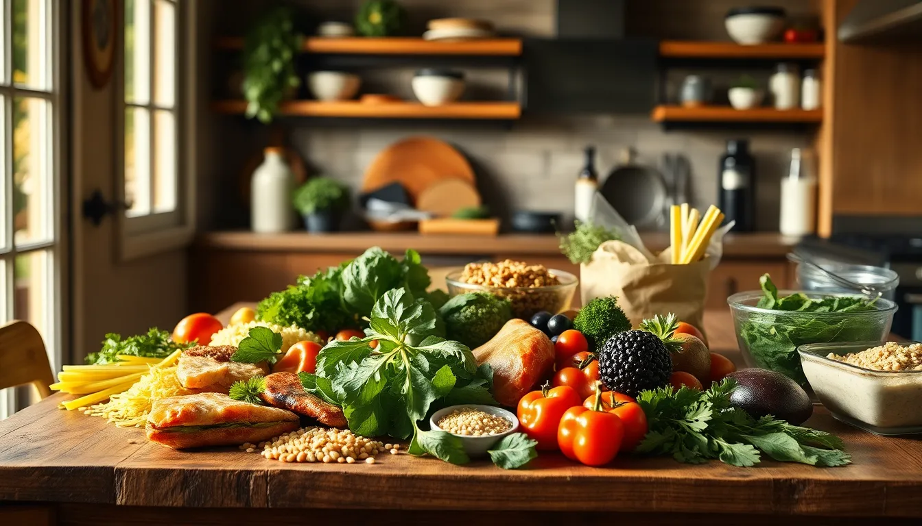 건강한 식습관: 활력 넘치는 삶 만들기 2 다양한 건강 채소가 담긴 식사 이미지