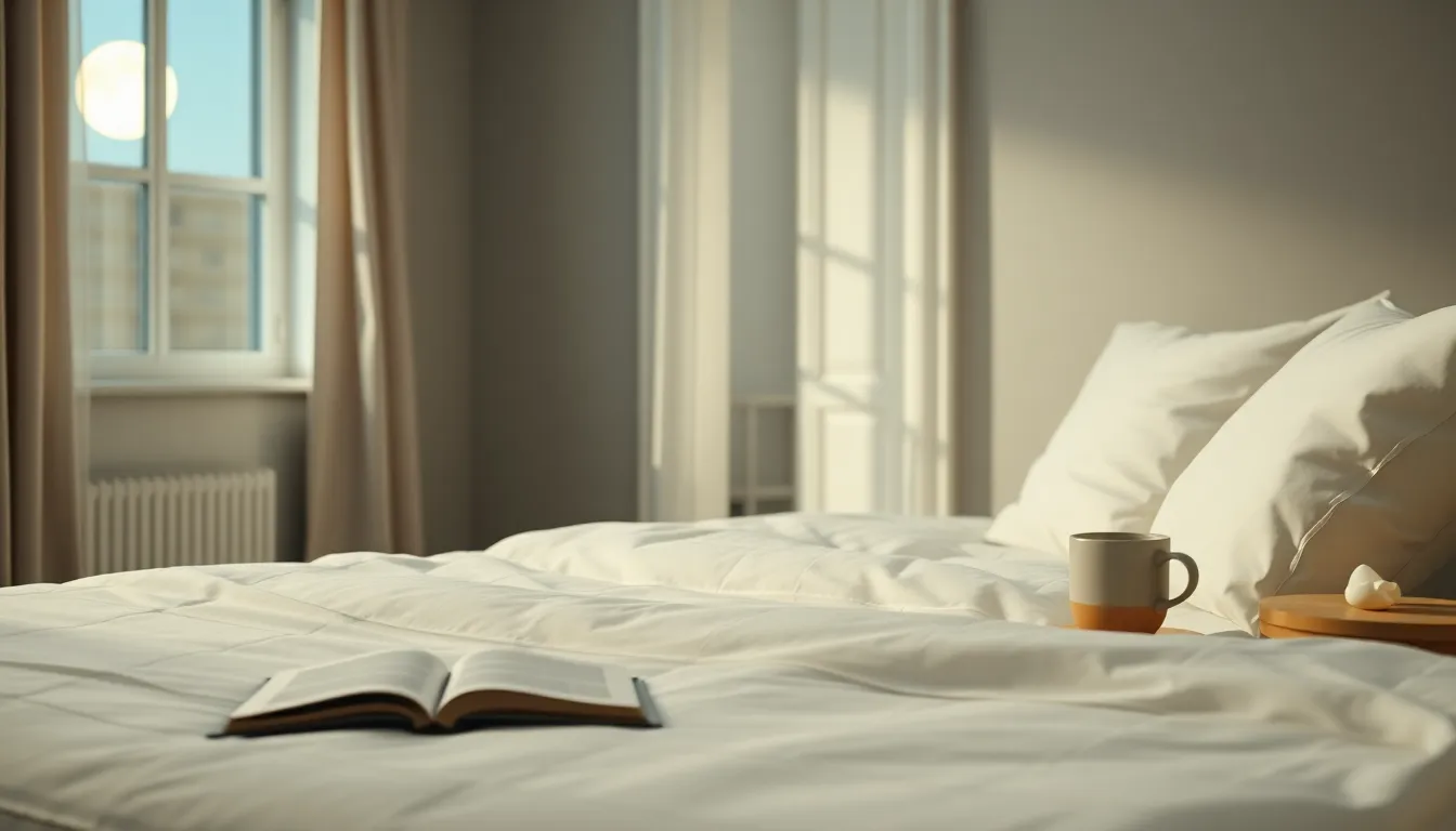 침실에서 편안하게 잠든 사람의 모습