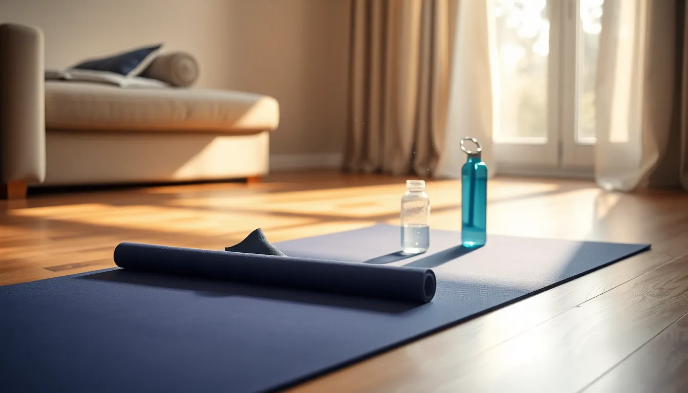 벽 기대 앉기 운동 모습