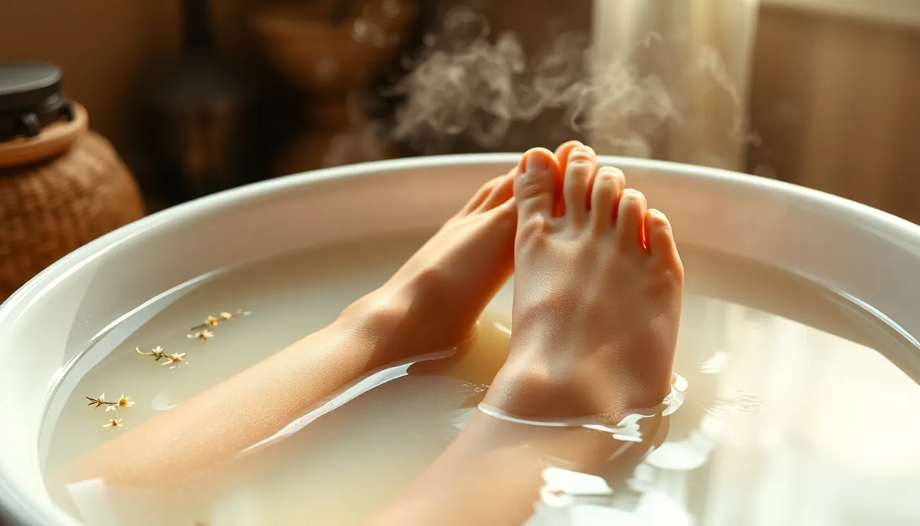 발 각질 관리 루틴을 보여주는 이미지