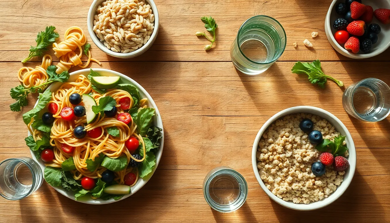 다양한 식이섬유가 풍부한 채소와 곡물