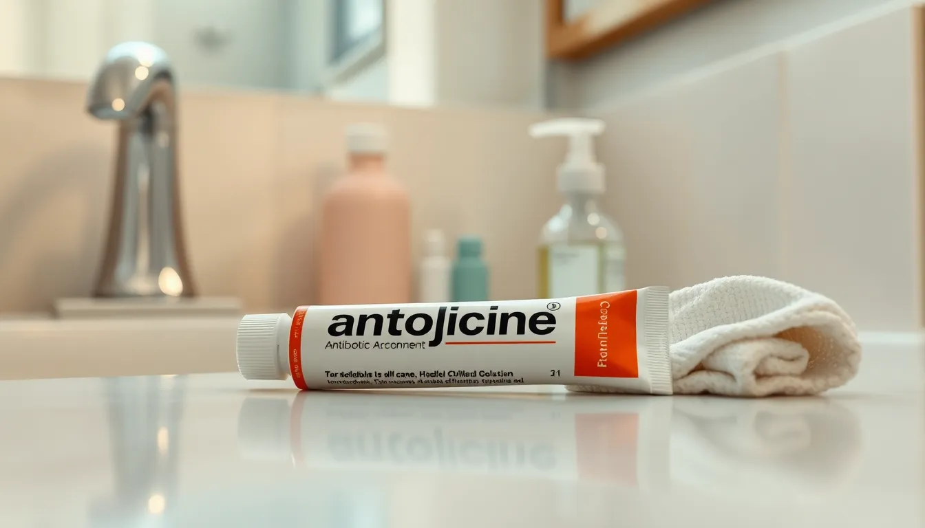 굳은살 제거 후 상처 관리를 위한 항생제 연고 바르는 모습