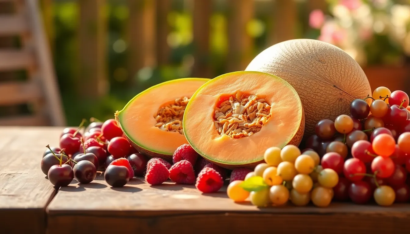 다양한 여름 제철 과일 이미지