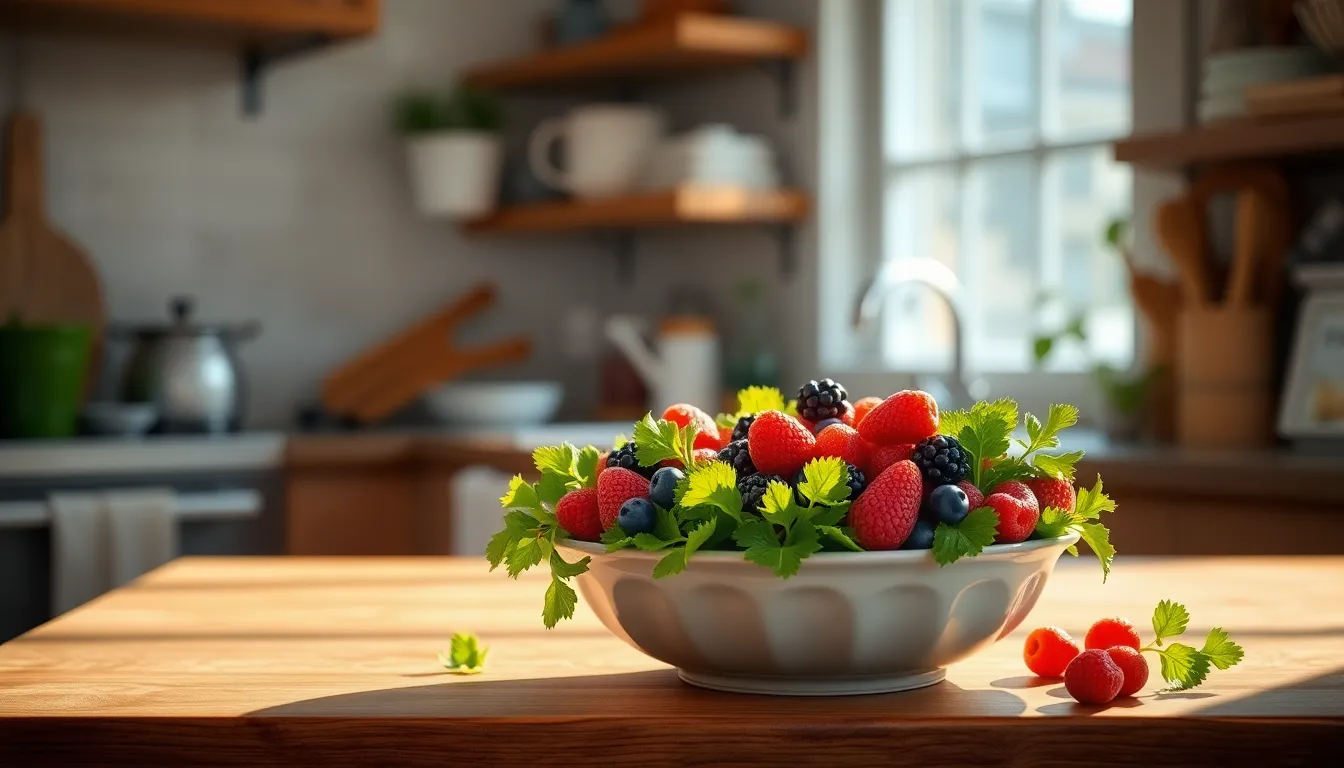 건강한 식재료가 담긴 바구니