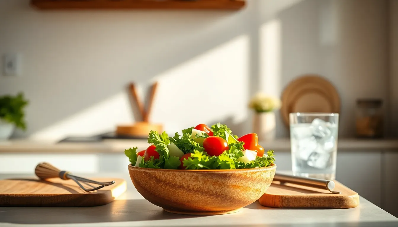 간단 샐러드 3가지, 10분 만에 뚝딱 만들기 2 다양한 채소와 과일이 어우러진 신선한 샐러드