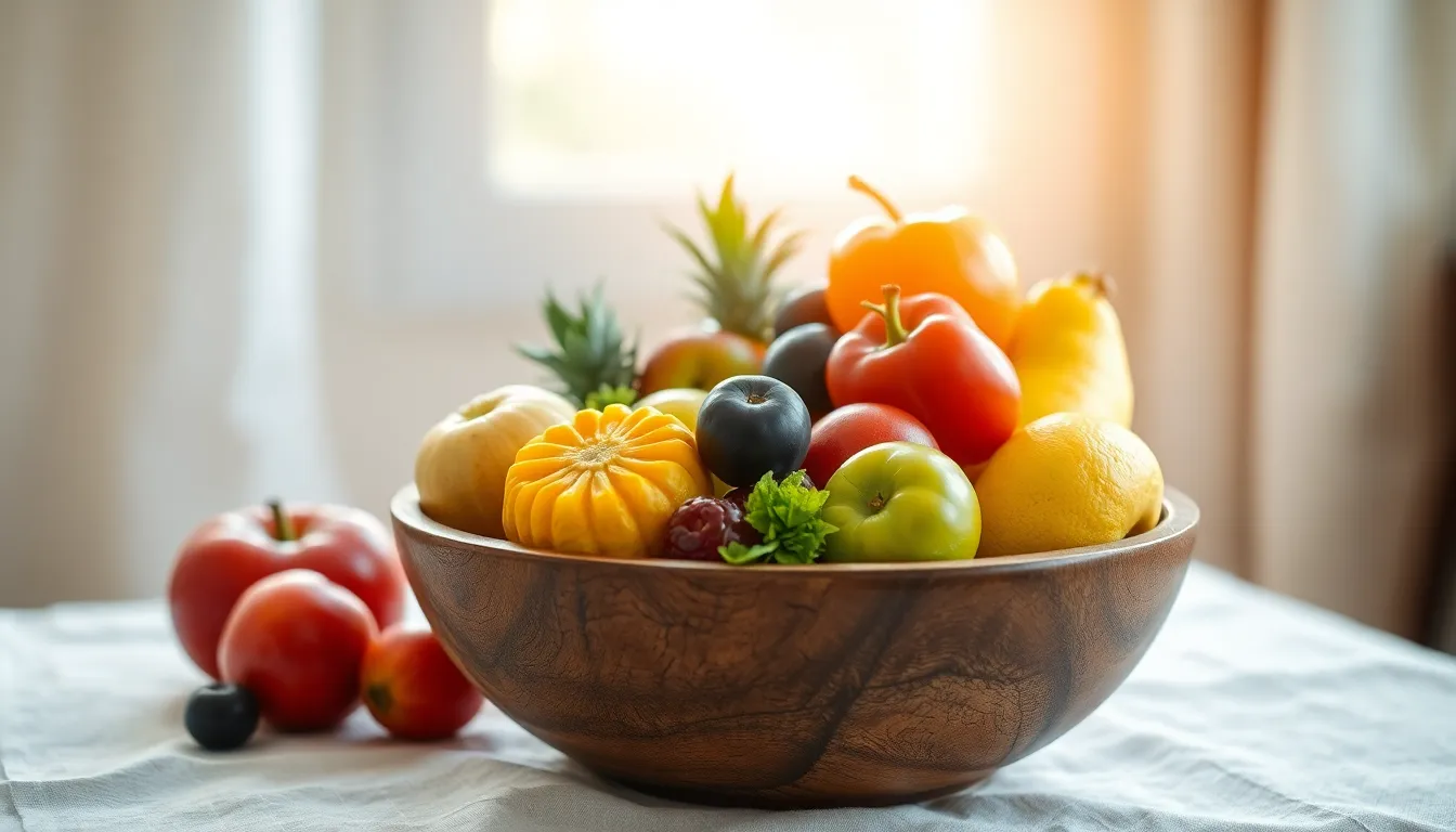 건강한 식단과 영양소 섭취를 상징하는 이미지